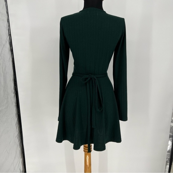 privacy please‎ revolve wrap dress in dark green - Picture 8 of 14